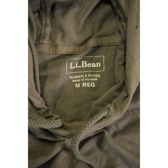 L.L.Bean Hoodie Mens Medium Gray Slightly Fitted Outdoor‎ Long Sleeve Pullover - Picture 3 of 7